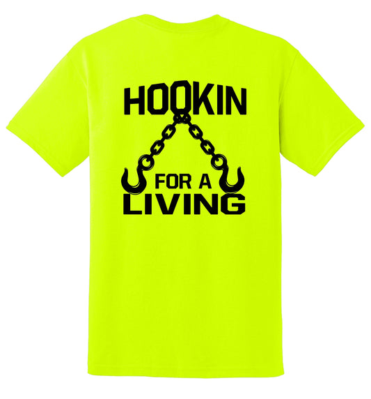 Hookin For a Living T-Shirt | Funny Blue Collar Work Shirt